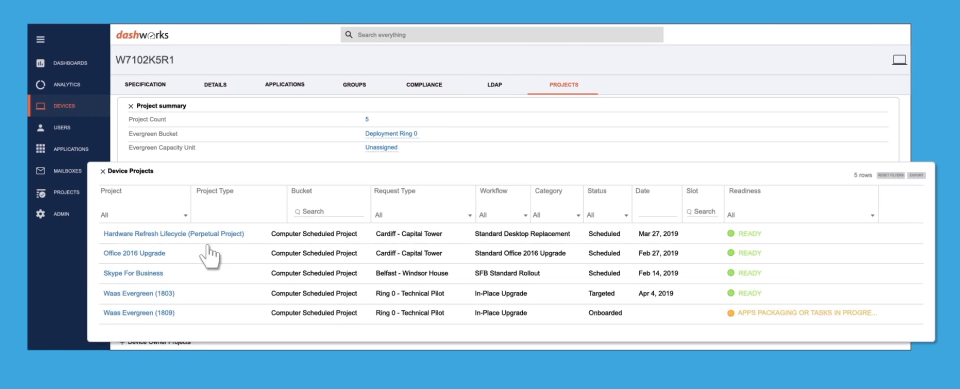 screenshot of Juriba Enterprise